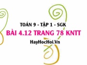 Bài 4.12 Toán 9 tập 1 SGK Kết nối tri thức